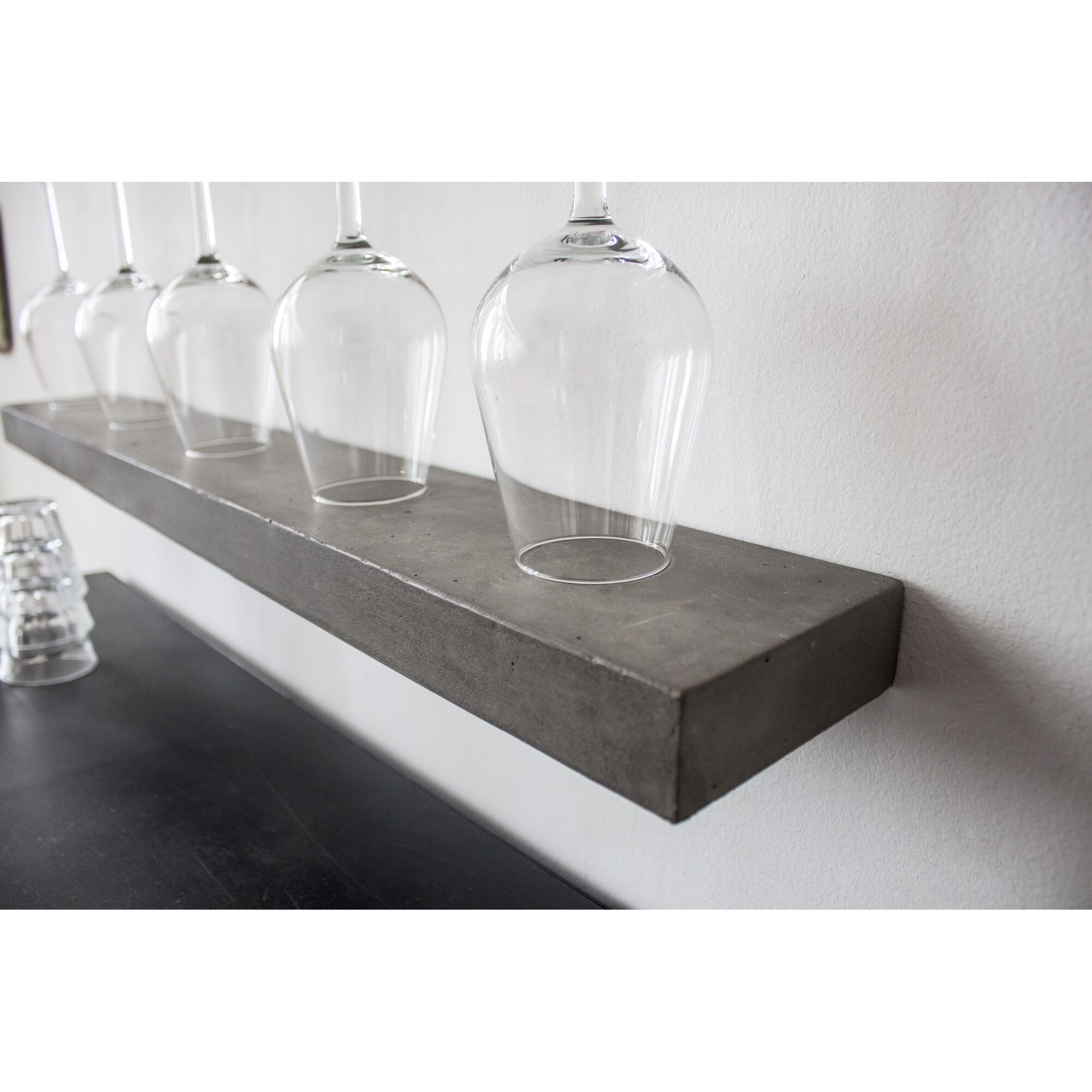 Lyon Beton Sliced Concrete Floating Shelf & Reviews Wayfair